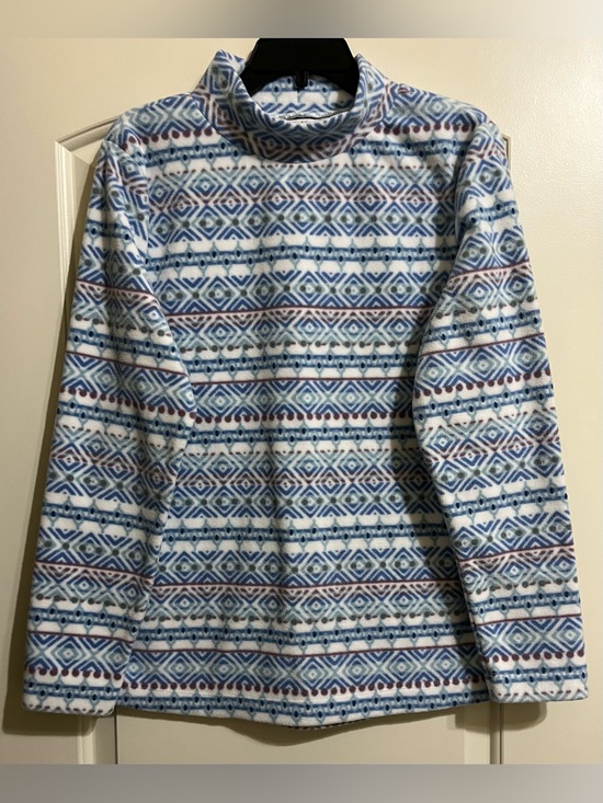 croft & barrow Sweaters - Croft & Barrow Aztec SOFT Fleece Mock Neck Pullover Sweater M